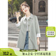 絲柏舍寬松款風(fēng)衣2025秋裝新款女裝條紋拼接通勤風(fēng)中長(zhǎng)款上衣