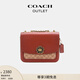 蔻馳（COACH）女士經(jīng)典標(biāo)志MADISON 單肩包老花迷你斜挎包紅色 B4/棕黃色 銹紅色