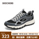 斯凱奇（Skechers）男鞋復(fù)古戶外鞋徒步鞋輕質(zhì)舒適緩震城市戶外運(yùn)動休閑鞋237631 灰色/黑色/GYBK 41