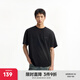 CHINISM  CH赤塵美式圓領(lǐng)涼感速干短袖t恤男士夏裝潮流寬松情侶半袖上衣 黑色 XL