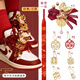 COSMICKISS新款AJ婚鞋裝飾紅色鞋帶結婚帶喜字掛件鞋扣新娘裝飾可拆卸鞋帶男 【龍喜鳳】aj婚鞋鞋帶1雙(160cm) 送主圖款金屬配飾