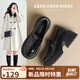 ZHR樂(lè)福鞋女增高厚底學(xué)院風(fēng)單鞋女百搭黑色皮鞋女 AH551 黑色 37 