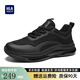 海瀾之家（HLA）男鞋運動(dòng)鞋2025秋季新款休閑鞋子輕奢網(wǎng)面旅游鞋厚底增高跑步鞋男 黑色 42
