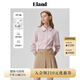 ELAND衣戀襯衫女甜美荷葉邊娃娃領(lǐng)微泡泡袖修身上衣2025秋季新款 粉色(25)Pink M 165