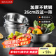 美廚（maxcook）不銹鋼盆篩五件套 加大加厚調(diào)料盆洗菜盆和面盆味斗套裝 MCPW-5