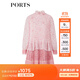 PORTS寶姿女裝春夏新品長袖短連衣裙SM8D070MPP064 粉色印花 M (6)