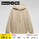 蕉內(nèi)（Bananain）非常服503Relax男女同款連帽衛(wèi)衣加絨休閑百搭透氣秋冬新款男裝 【男女同款加絨】杏卡其 M