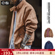 馬登工裝美式復(fù)古麂皮絨哈靈頓G9夾克男寬松立領(lǐng)vintage男士外套秋季 黃棕色 【簡約休閑男裝/美拉德穿搭】 M 【請勿與淺色衣物混洗】