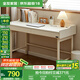 全友家居現(xiàn)代簡約家具電腦書桌家用學(xué)習(xí)辦公桌學(xué)生寫字臺桌椅書柜套裝 白色|單書桌