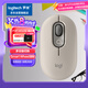 羅技（Logitech）時尚系列 POP MOUSE無線鼠標(biāo) 藍牙鼠標(biāo) 辦公鼠標(biāo)-煙云灰