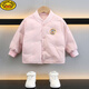 G.duck小黃鴨兒童輕薄棉服外套秋冬2025年新款寶寶女童棉衣中大男童上衣 粉色 90 cm