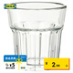 宜家（IKEA）POKAL博克爾加厚鋼化玻璃杯家用透明大容量耐熱果汁杯 透明玻璃濃縮咖啡杯100毫升