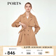PORTS寶姿春夏款雙排扣女裝風衣ALM8T004KWD051 卡其色-1 XS (2)