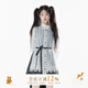 七月夕原創(chuàng  ) 月中枝 少女感改良漢元素連衣裙新款收腰顯瘦繡花短裙 連衣裙黑 現貨 S