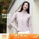 駱駝（CAMEL）薄絨立領(lǐng)女裝外套針織長(cháng)袖運動(dòng)訓練服 C24CA0L6609A 薄霧紫 L