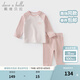 戴維貝拉（DAVE＆BELLA）兒童內(nèi)衣套裝女寶寶家居服秋冬新年小童睡衣保暖男童秋衣秋褲 粉色【現(xiàn)貨】 100 cm（建議身高90-100cm）