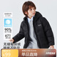雪中飛【壓膠工藝】?jì)和鸾q服男女童秋冬季輕薄保暖外套黑色150