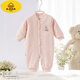 G.duck嬰兒連體衣秋冬保暖外出新生兒薄棉衣服套裝冬季寶寶夾棉哈衣秋裝 粉紅色 80cm(偏小，建議拍大一碼)
