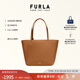 芙拉（FURLA）【限時(shí)優(yōu)惠】MIADIVA牛皮中號女士上班通勤手提托特包子母包 棕色