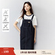茵曼（INMAN）復古學(xué)院牛仔背帶裙女2025夏季新款時(shí)尚百搭減齡直筒連衣裙 深牛仔藍 M
