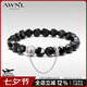 AWNL【七夕情人節(jié)禮物】捕夢網(wǎng)月神黑曜石手鏈小眾輕奢送女友生日禮物 【五行補水】黑曜石 M碼 推薦手圍15-16cm