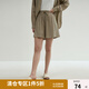 獨(dú)束大碼女裝【松弛主義】時(shí)髦自在慵懶感套裝夏日休閑微胖MM顯瘦 卡其綠-短褲 L (尺碼：2) (尺碼：2)