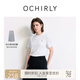歐時力OCHIRLY 愛心刺繡短袖t恤女圓領(lǐng)休閑百搭上衣2025夏季新品 白色 M