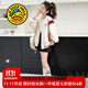G.DUCKKIDS小黃鴨童裝女童外套春秋季新款兒童棒球服女孩衣服學(xué)院風(fēng)開(kāi)衫上衣 杏色 160 尺碼13~14歲【150-160cm】c