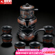 正揚(yáng)紫陶自動(dòng)茶具套裝家用整套懶人功夫高檔泡茶壺沉雕龍?zhí)沾墒?fù)古 紫陶自動(dòng)(祥龍)-六杯 9件