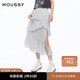 moussy 女裝新品森系碎花不規(guī)則荷葉邊半身裙女028HSZ30-1521 015花紋白色 S 00001