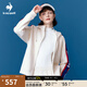樂(lè )卡克（Le coq sportif）法國公雞女款三色系列帶帽拉鏈開(kāi)衫衛衣外套 原白色/WAS M
