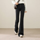 逸陽(yáng)（ESE-Y）拉絨微喇牛仔褲女2025秋冬新款顯瘦兩?？劾妊?黑色 30