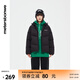 美特斯邦威立領(lǐng)羽絨服女冬季新款保暖字母印花潮舒適外套上裝 影黑 L 165 88A