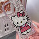 獨行狼16promaxHello Kitty手機殼滿(mǎn)鉆水鉆diy材料包爆閃151413水鉆 iphone 15 Pro 粉Kt 滿(mǎn)鉆材料包： 透明底殼+模版貼紙+鉆+貼鉆