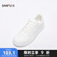 三福男低幫板鞋輕都市系列發(fā)泡底休閑時尚男鞋827060 白色 41