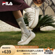 FILA 斐樂(lè)官方女鞋CARROT摩登板鞋蘿卜鞋休閑厚底鞋子女 白棉花糖/古巴砂棕 F12W511208FMC 35.5