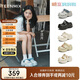 天美意厚底洞洞鞋動(dòng)物城聯(lián)名輕便耐磨女鞋子一腳蹬休閑涼拖鞋 藍色 35