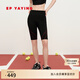 EP雅瑩女裝 運動(dòng)短褲騎行褲 彈力緊身瑜伽褲 春裝商場(chǎng)同款6102A 黑色 M