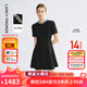 朗姿【焦點(diǎn)系列】醋酸法式白色2025年夏季新款收腰小香風(fēng)連衣裙女 黑色 M