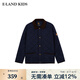 E·LAND KIDS衣戀男女童棉服冬季新品徽章皮標雙插袋翻領(lǐng) Navy藏青色/59 160 cm