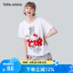 tutuanna純棉睡衣女款家居服夏季短袖短褲玉桂狗家居服套裝 26171547 HelloKitty套裝 均碼 160/84A