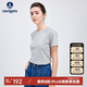 Navigare意大利小帆船女全棉簡約內(nèi)搭休閑圓領(lǐng)短袖T恤2325505503 灰 L 