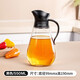 樂(lè )扣樂(lè )扣（LOCK&LOCK）玻璃油壺防漏油瓶調味醬油米醋瓶廚房家用大容量自動(dòng)開(kāi)合 黑色CKO101BLK 倒油壺 550ml 550ML