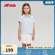 NEW BALANCE4-14歲女童夏季百褶校園風(fēng)T恤短裙套裝