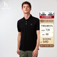哈吉斯（HAZZYS）男裝 25夏上衣多色短袖POLO衫ASTZE0CBX71 黑色BK 2XL（185/104A5