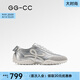 GG-CC【都市脈搏】夏季新款時尚厚底德訓(xùn)鞋銀色休閑阿甘鞋女G25U6778 銀色 36