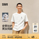 森馬（Semir）史努比系列短袖T恤男純棉半袖印花刺繡情侶裝秋季上衣寬松潮 本白10101 L