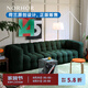 NORHOR北歐表情/ASIADES原版/復古簡約羊羔絨BOBA棉花糖布藝沙發(fā)G 2.7m森林綠|四人位 現(xiàn)貨