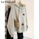 拉夏貝爾（La Chapelle）衛衣女裝新品2025春秋季新款韓版外套女連帽小個(gè)子上衣服小衫冬 燕麥灰 S