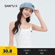 三福背心2025夏季簡(jiǎn)約字母蕾絲花邊波點(diǎn)吊帶上衣女裝495640 白色 S